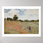 POPPIE FIELD by CLAUDE MONET ポスター (正面)