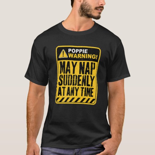 Poppie Warning May Nap Suddenly At Any Time Premiu Tシャツ (正面)