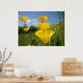 POPPIESオレンジポピー花アートプリントフレーム芸術 ポスター (キッチン)