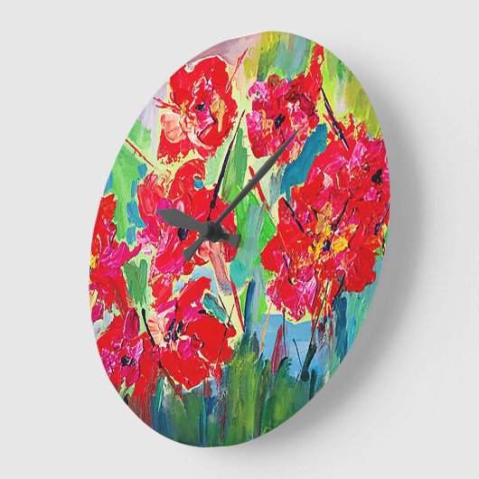 Poppies ラージ壁時計 (傾斜)