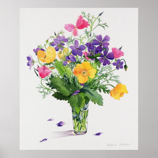 Poppies and Geraniums ポスター (正面)