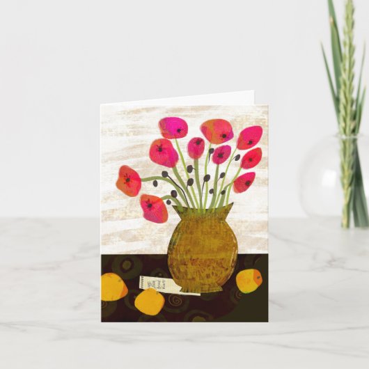Poppies BLANK Greeting Card サンキューカード (正面)