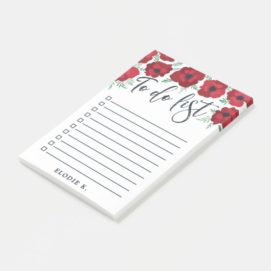 Poppies & Brush Scriptチェックボックスをオンにしてリストを実行 ポストイット (アングル)