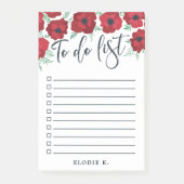 Poppies & Brush Scriptチェックボックスをオンにしてリストを実行 ポストイット (正面)