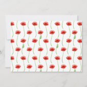 Poppies Floral Botanical Note Card ノートカード (正面)
