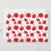 Poppies Floral Botanical Note Card ノートカード (正面)