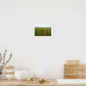 Poppies in a Wheat Field Value Poster Paper ポスター (キッチン)