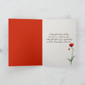Poppies in Grass 考える's of You カード (内部)