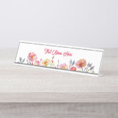 Poppies on Parade Name Plate デスクネームプレート (正面)