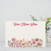 Poppies on Parade Personalized Stationery 便箋 (スタンド正面)