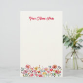 Poppies on Parade Personalized Stationery 便箋 (スタンド正面)