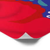 Poppies on Purple Hand-illustrated  ポスター (角)