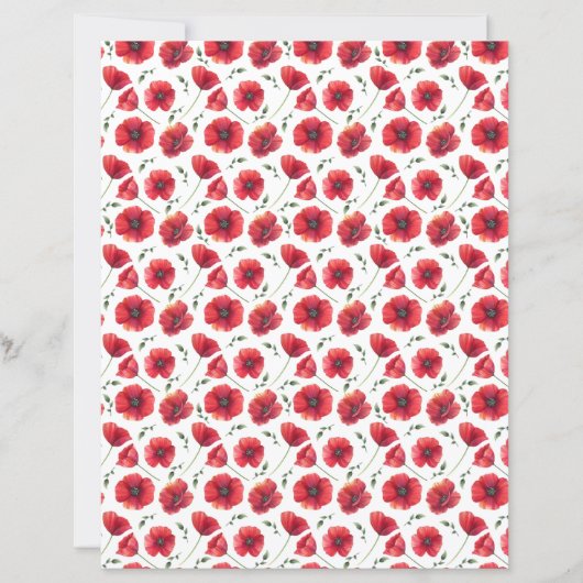 Poppies Scrapbook Paper (正面)