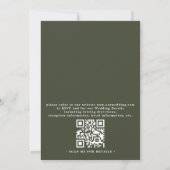 Poppies Sunflowers Rustic Elegant QR Code Wedding 招待状 (裏面)