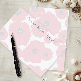 Poppies Writing Paper With Edge Text 便箋