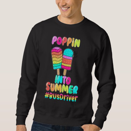 Poppinの夏バスドライバー子供へ先生S スウェットシャツ (正面)