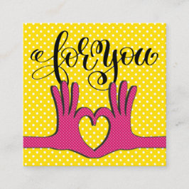 Poppinの水玉模様エンクロージャカード スクエア名刺