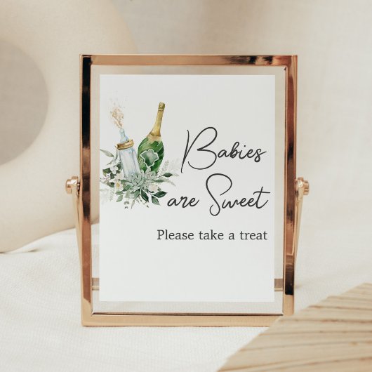 Poppin'ボトルベビーシャワーベビーは甘い ポスター