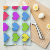 Poppinレトロハート キッチンタオル (四つ折り)