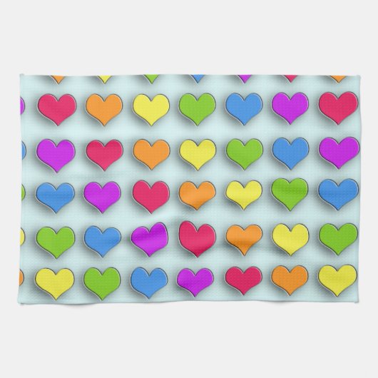 Poppinレトロハート キッチンタオル (横)