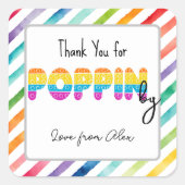 Poppin引用文独自のステッカーを追加 スクエアシール (正面)