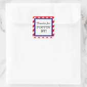 Poppin感謝してい用の正方形ステッカー – Chevron スクエアシール (バッグ)