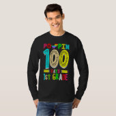 Poppin 100 Days 1st Grade Dinosaur Primary School Tシャツ (正面フル)