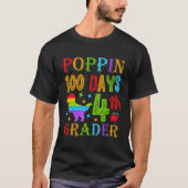 Poppin 100 Days 4th Grader Primary School Kid Elem Tシャツ (正面)