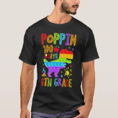 Poppin 100 Days 6th Grade Primary School Dino Kid  Tシャツ (正面)