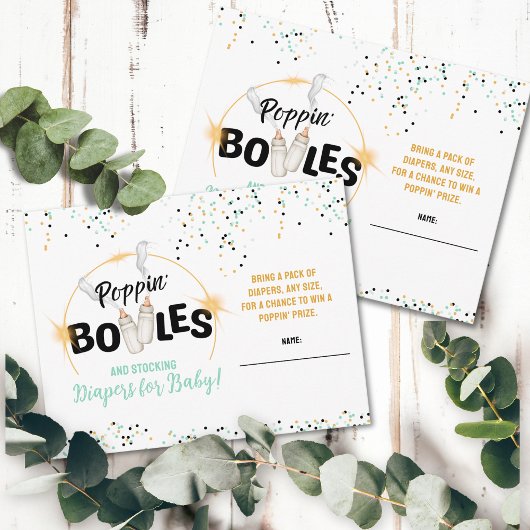 Poppin' Bottles and Stocking Diapers Raffle Card ノートカード