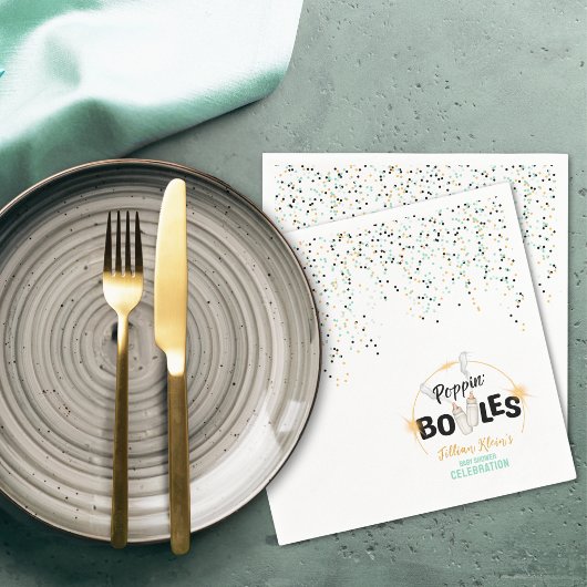 Poppin' Bottles Baby Shower  スタンダードカクテルナプキン