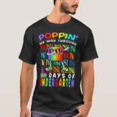 Poppin' My Way Through 100 Days Of Kindergarten 10 Tシャツ (正面)
