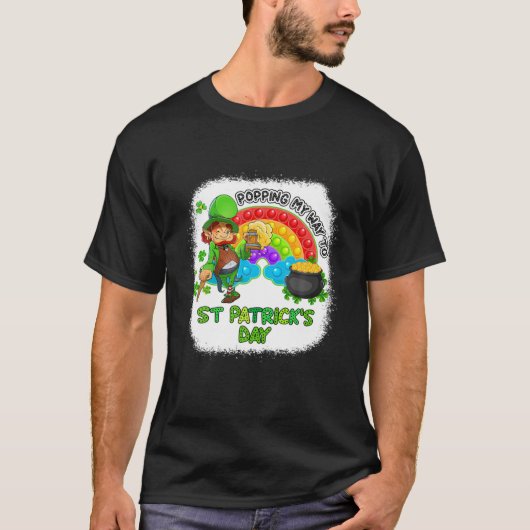 Poppin My Way To St. Patricks Day Leprechaun ポップ・ア Tシャツ (正面)