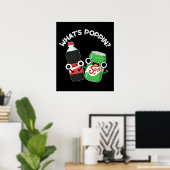 Poppin Soda Pun Dark BGおもしろいとはポップ・アートの何か ポスター (ホームオフィス)