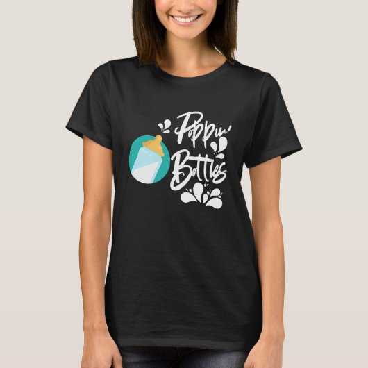 Popping Bottles Baby Children Milk Baby Bottle Tシャツ (正面)