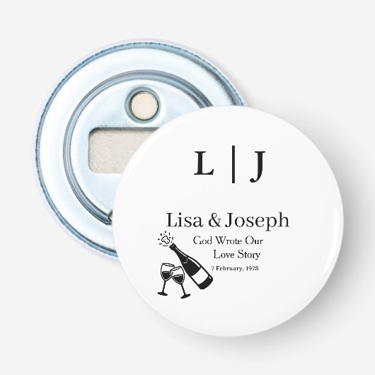 Popping Champagne &Toasting Glasses Party Wedding  栓抜き (正面)