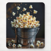 Popping Popcorn In Metal Bucket マウスパッド (正面)