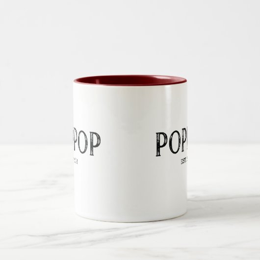 PopPop年が設定されました ツートーンマグカップ (中央)