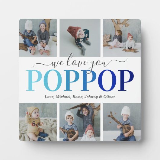 Poppop父の日フォトコラージュプラーク フォトプラーク (正面)