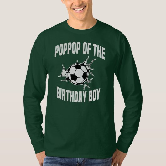 Poppop of the Birthday Boy Soccer Team Bday Party Tシャツ (正面)