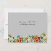 PoppyとCornflowersありがとう編集可能フローラ カード (裏面)