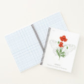 PoppyとPeacockの蝶のノート ノートブック (内部)