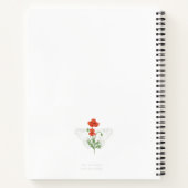 PoppyとPeacockの蝶のノート ノートブック (裏面)