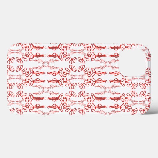 Poppyアウトライン,白の赤,大文字と小文字を区別 Case-Mate iPhoneケース (裏面 (横))