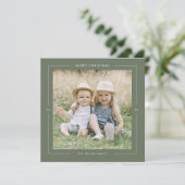 POPPYグリーンフォトメリーユニークスモダンクリスマス シーズンカード (スタンド正面)