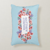 Poppyコレクションとスパンシュガーブルー背景I アクセントクッション (正面(垂直))