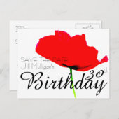 POPPYコレクション30th Birthday日付を保存 案内ポストカード (正面/裏面)