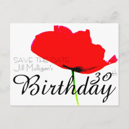 POPPYコレクション30th Birthday日付を保存 案内ポストカード