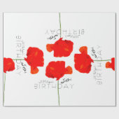 POPPYコレクション50誕生日パーソナライズされたWP ラッピングペーパー (フラット)