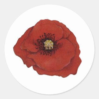 Poppyスタンプ ラウンドシール